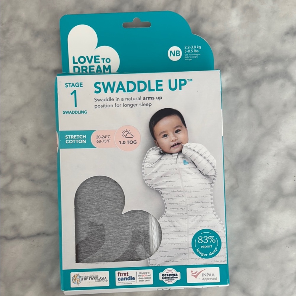 Love to Dream Swaddle up. Gray. Brand new in box.